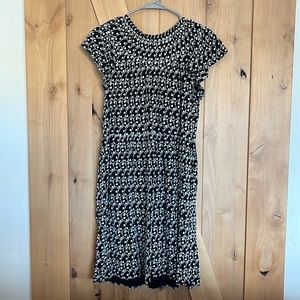 Black and white embroidered dress from LOFT- size S
